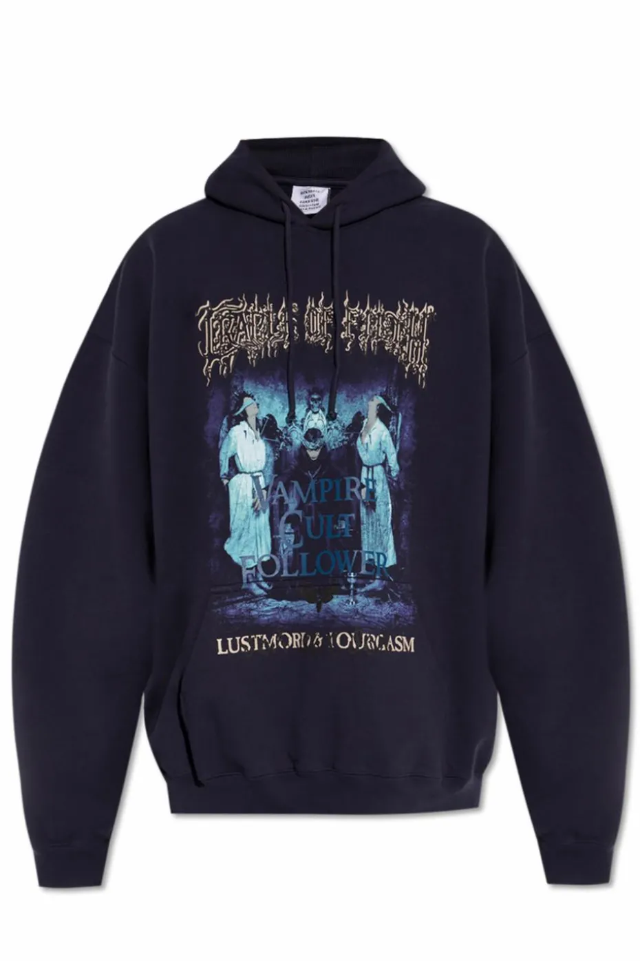 VETEMENTS GRANATOWY Bluza z nadrukiem