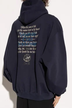 VETEMENTS GRANATOWY Bluza z nadrukiem