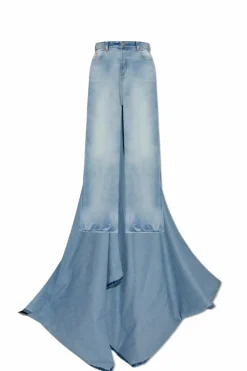 VETEMENTS jasnoniebieski Jeansy z trenem