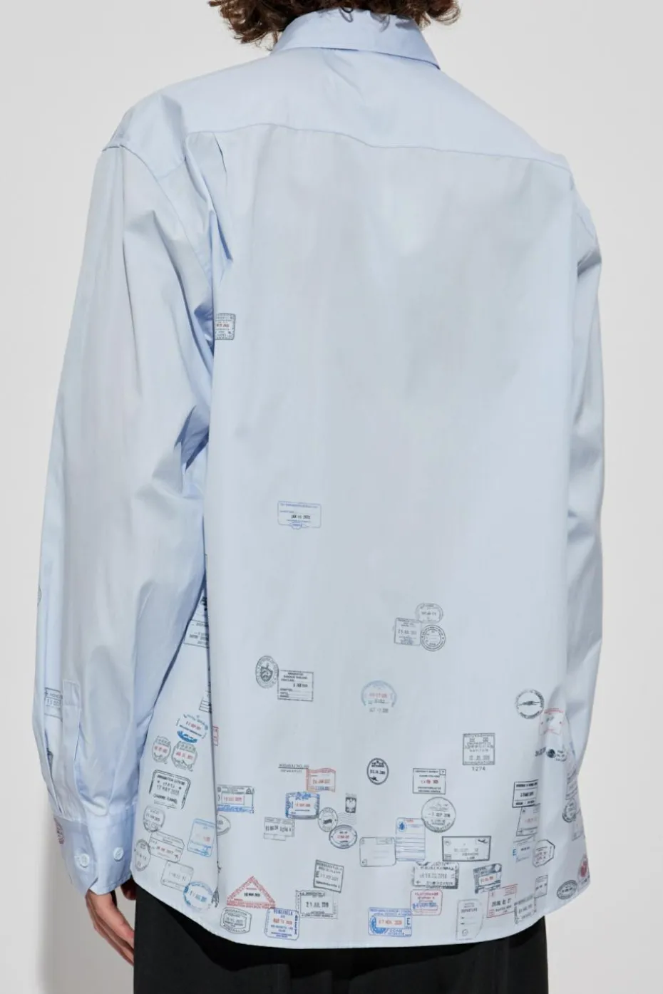 VETEMENTS jasnoniebieski Koszula z nadrukiem