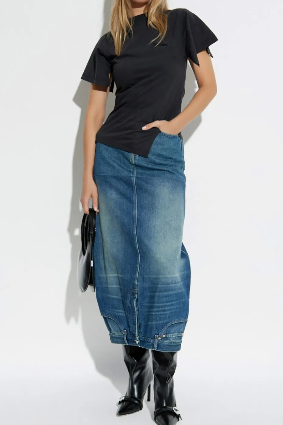 VETEMENTS NIEBIESKI Jeansowa spódnica