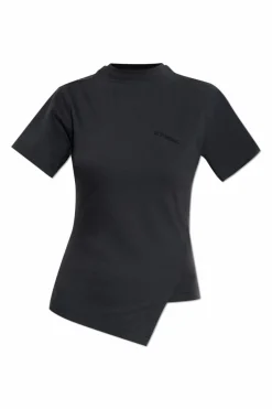 VETEMENTS SZARY T-shirt z logo