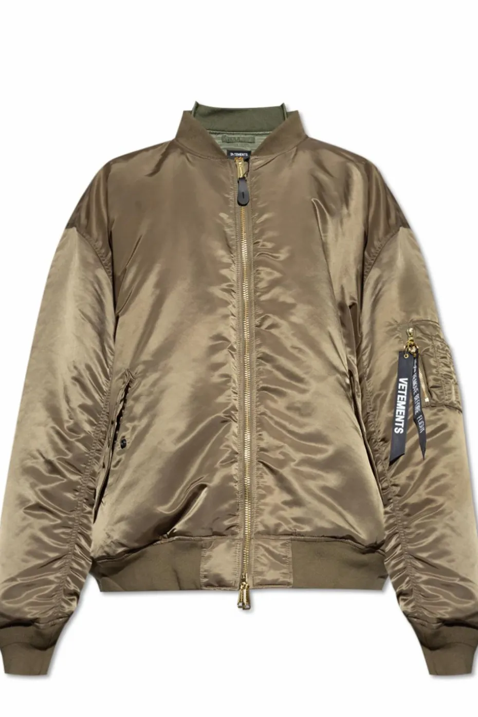 VETEMENTS ZIELONY Dwustronna kurtka `bomber` typu `oversize`
