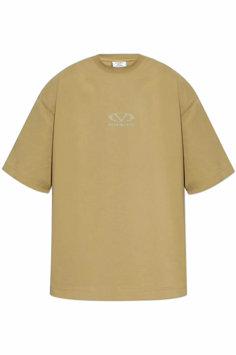 VETEMENTS ZIELONY T-shirt z nadrukiem