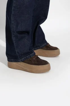 Vic Matie BRĄZOWY Zamszowe buty na platformie