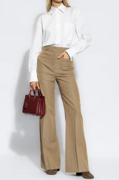 Victoria Beckham BIAŁY Bawełniana koszula