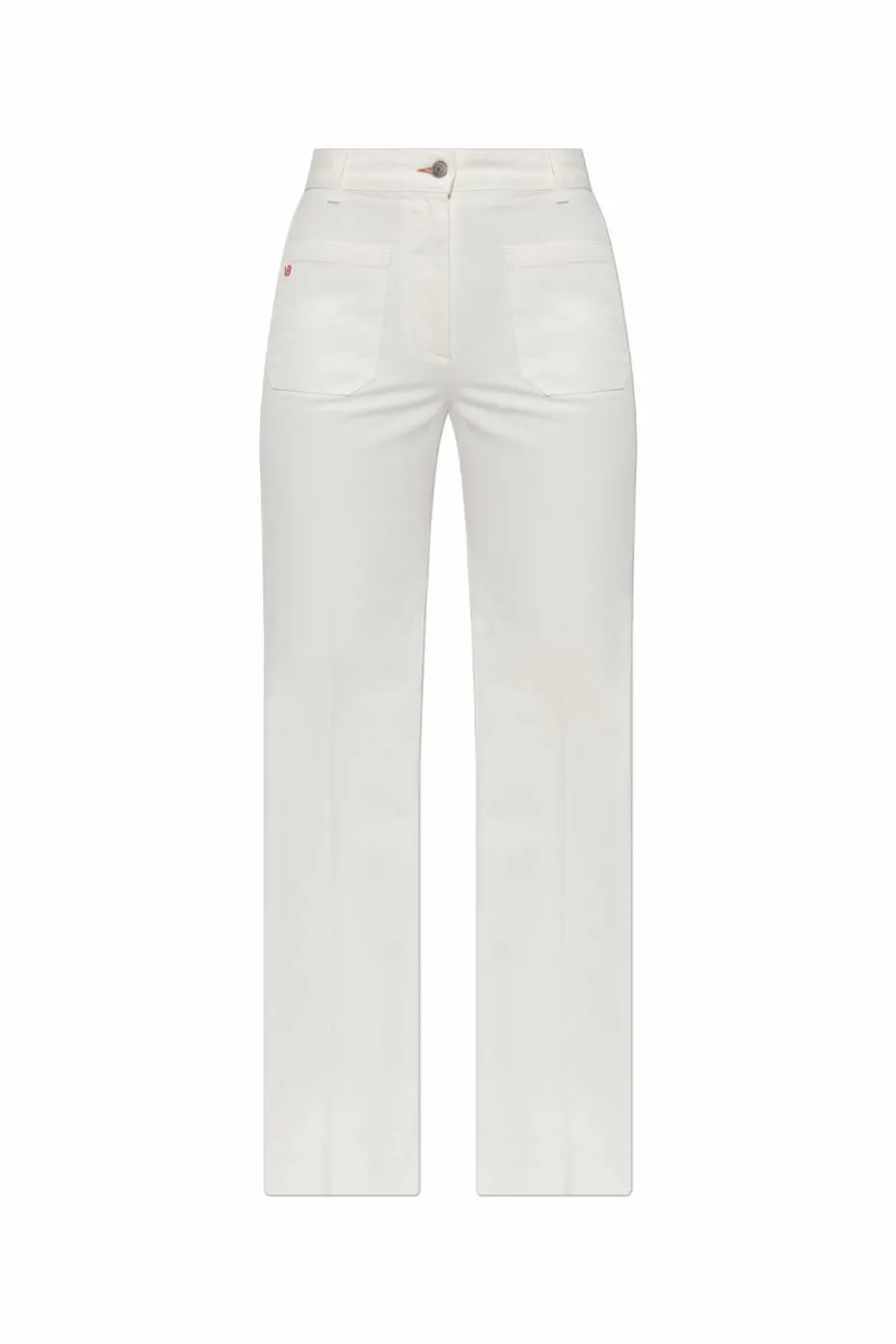 Victoria Beckham BIAŁY Jeansy z logo