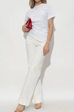 Victoria Beckham BIAŁY Jeansy z logo
