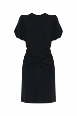 Victoria Beckham CZARNY Sukienka z drapowaniem w talii