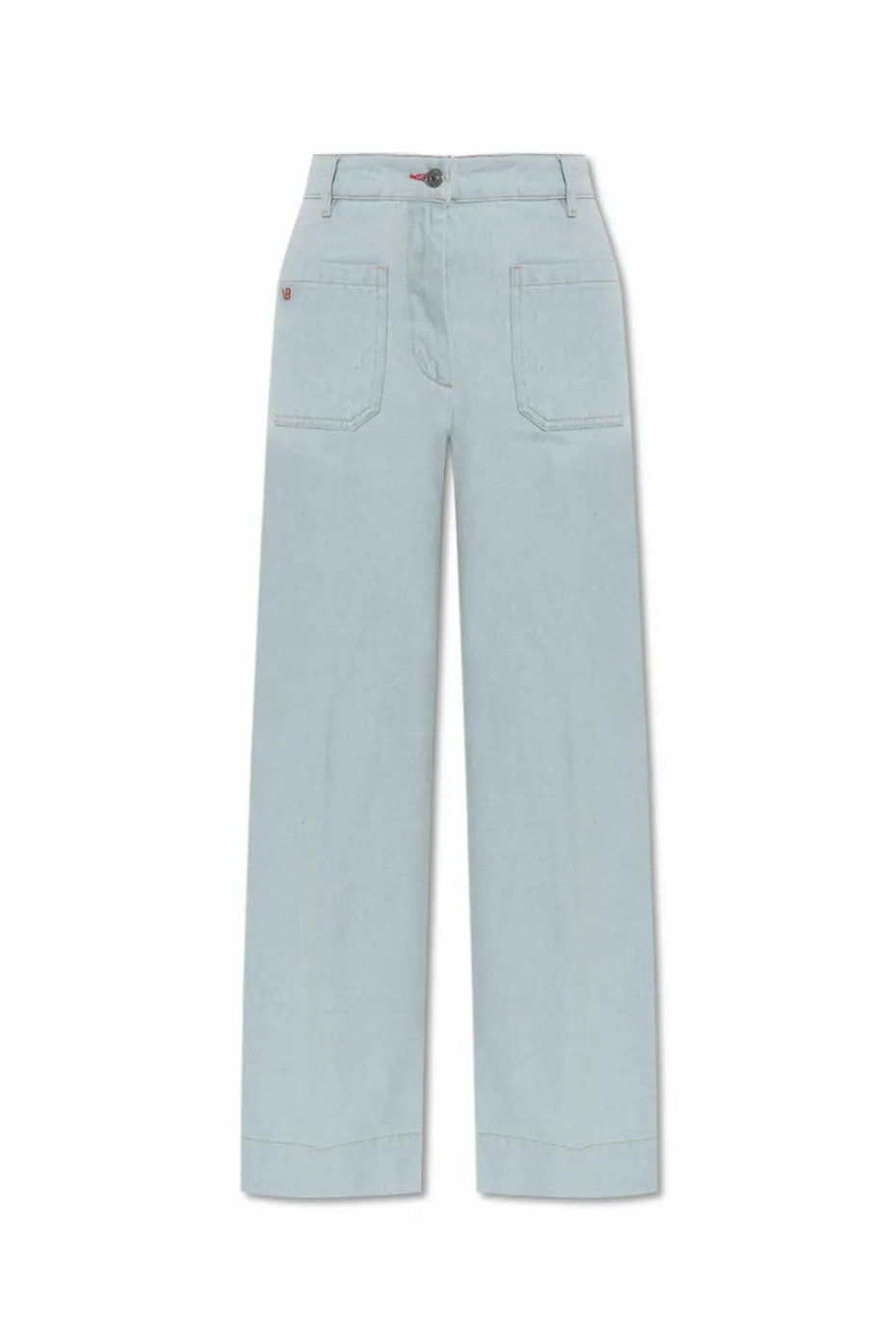 Victoria Beckham jasnoniebieski Jeansy z logo
