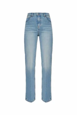 Victoria Beckham jasnoniebieski Jeansy z logo