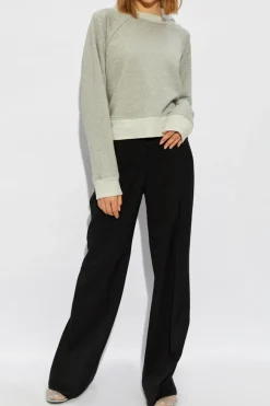 Victoria Beckham SZARY Bluza z logo