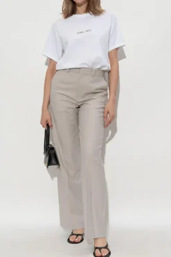 Victoria Beckham SZARY Spodnie w kant