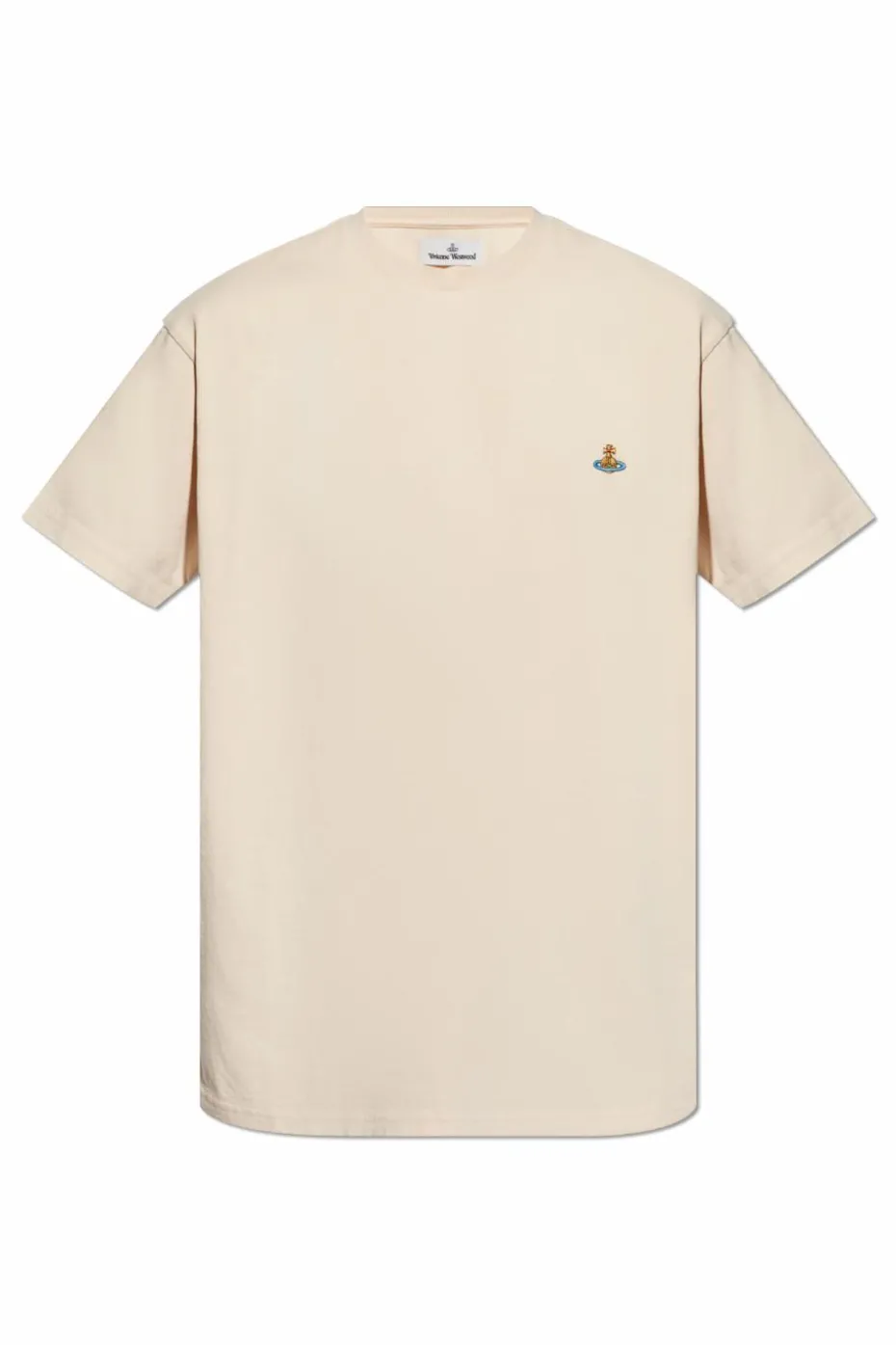 Vivienne Westwood beżowy T-shirt z logo