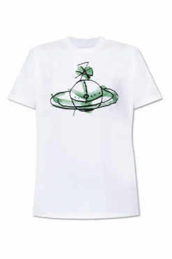 Vivienne Westwood BIAŁY T-shirt z logo