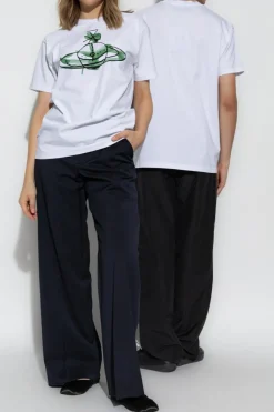 Vivienne Westwood BIAŁY T-shirt z logo