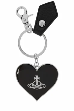 Vivienne Westwood CZARNY Brelok `Mirror Heart Orb`