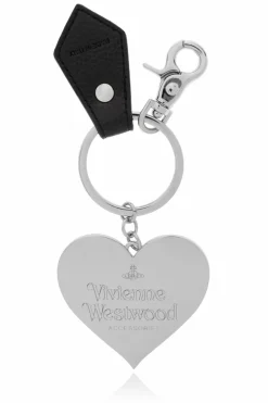 Vivienne Westwood CZARNY Brelok `Mirror Heart Orb`
