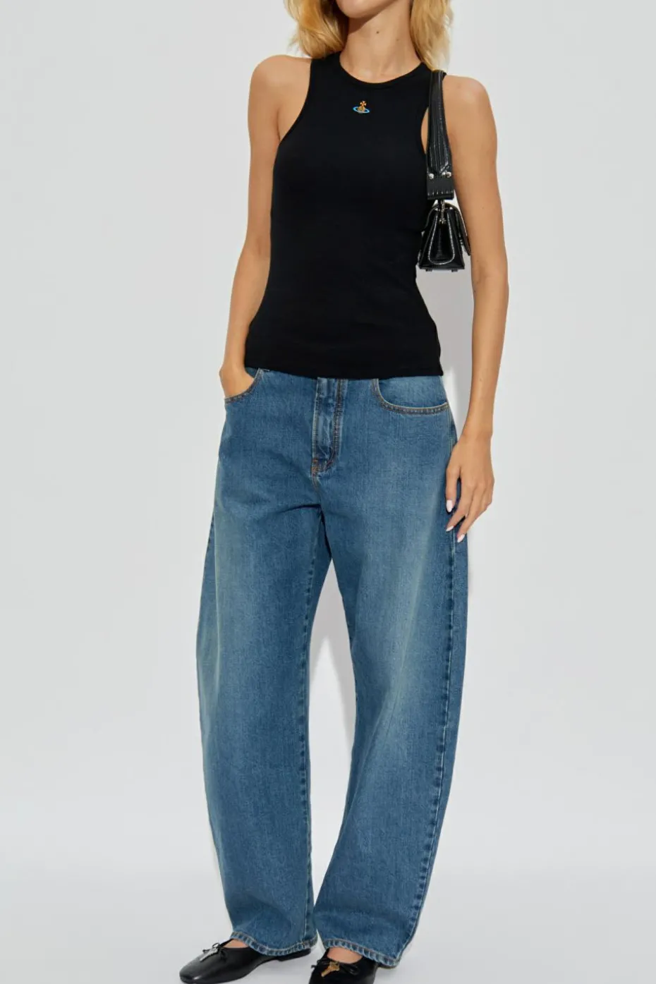 Vivienne Westwood CZARNY Top z logo