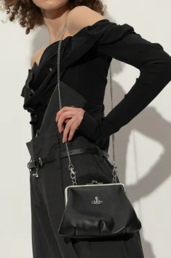 Vivienne Westwood CZARNY Torba na ramię `Granny Frame`