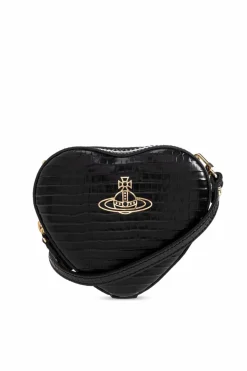 Vivienne Westwood CZARNY Torba na ramię `Heart Mini`