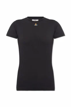 Vivienne Westwood CZARNY T-shirt z logo ‘Peru’