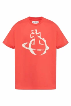 Vivienne Westwood CZERWONY T-shirt z logo