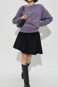 Vivienne Westwood FIOLETOWY Asymetryczna bluza z logo