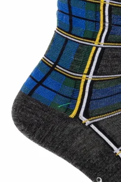 Vivienne Westwood GRANATOWY Skarpety ze wzorem w kratę