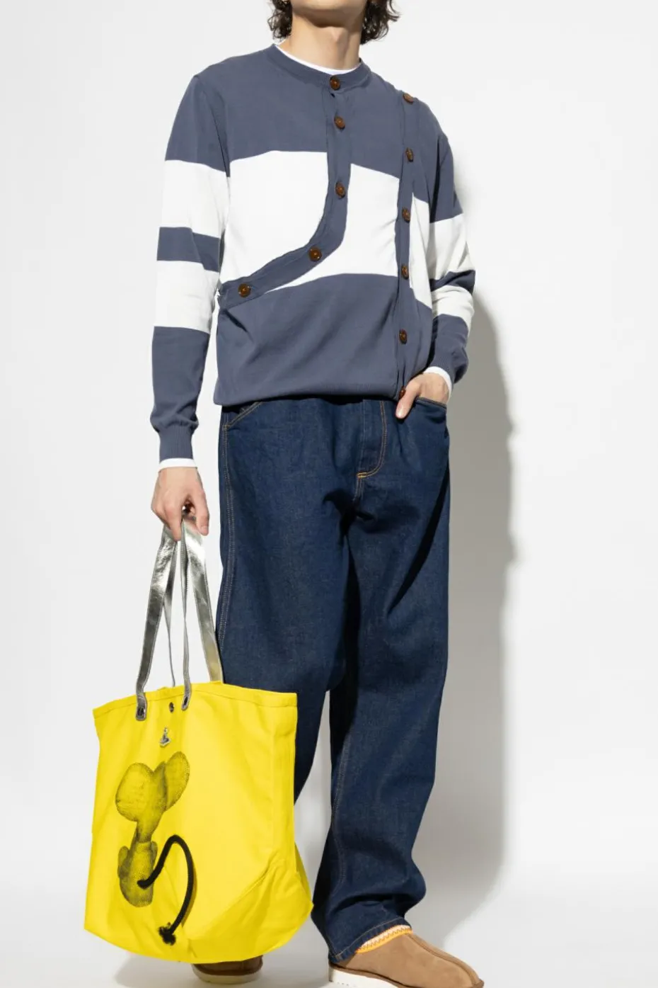 Vivienne Westwood NIEBIESKI Kardigan z logo