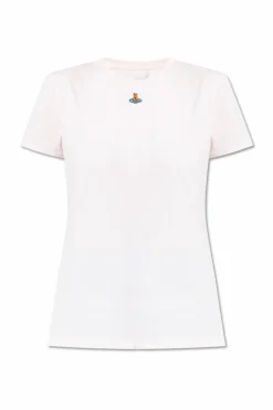 Vivienne Westwood RÓŻOWY T-shirt z logo