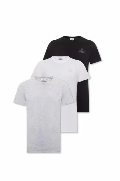 Vivienne Westwood SZARY Trójpak t-shirtów z logo