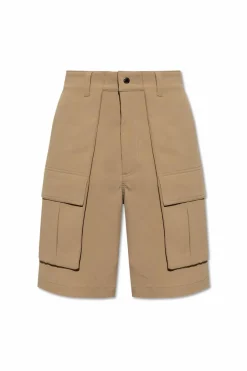 Woolrich beżowy Prążkowane szorty