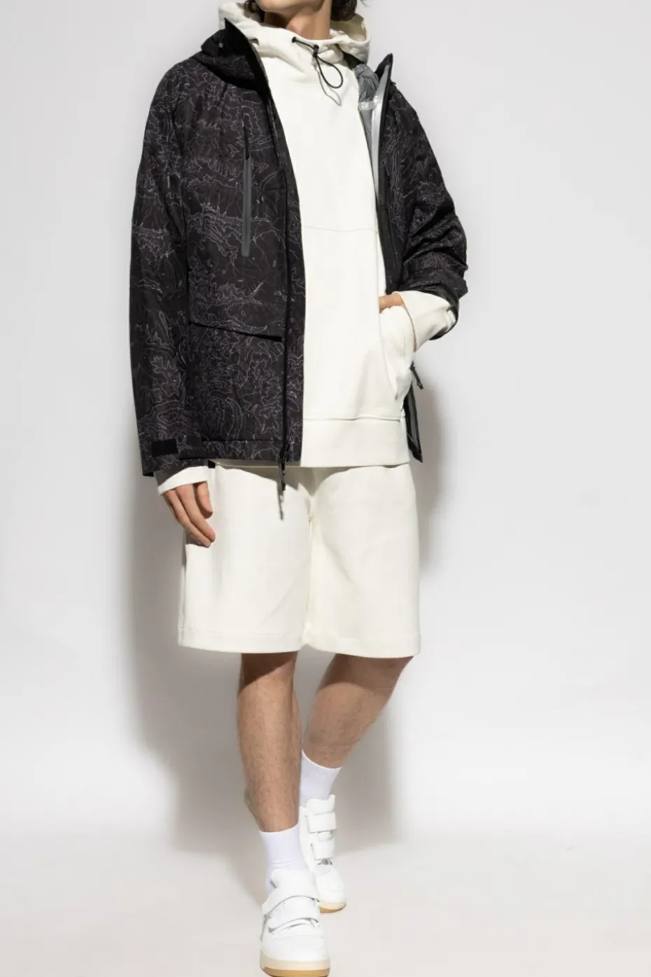 Woolrich BIAŁY Szorty z kieszeniami