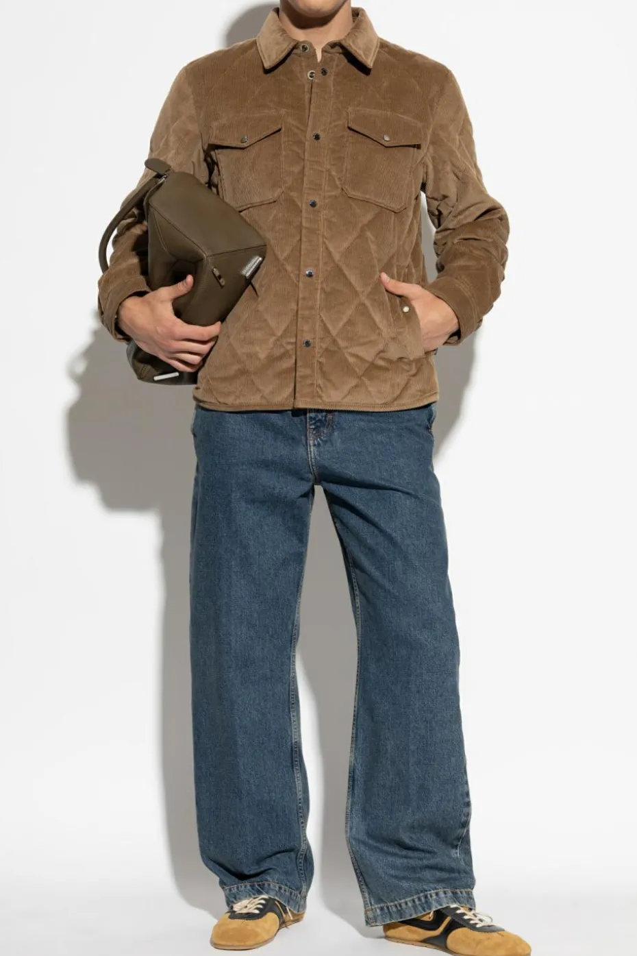 Woolrich BRĄZOWY Kurtka sztruksowa