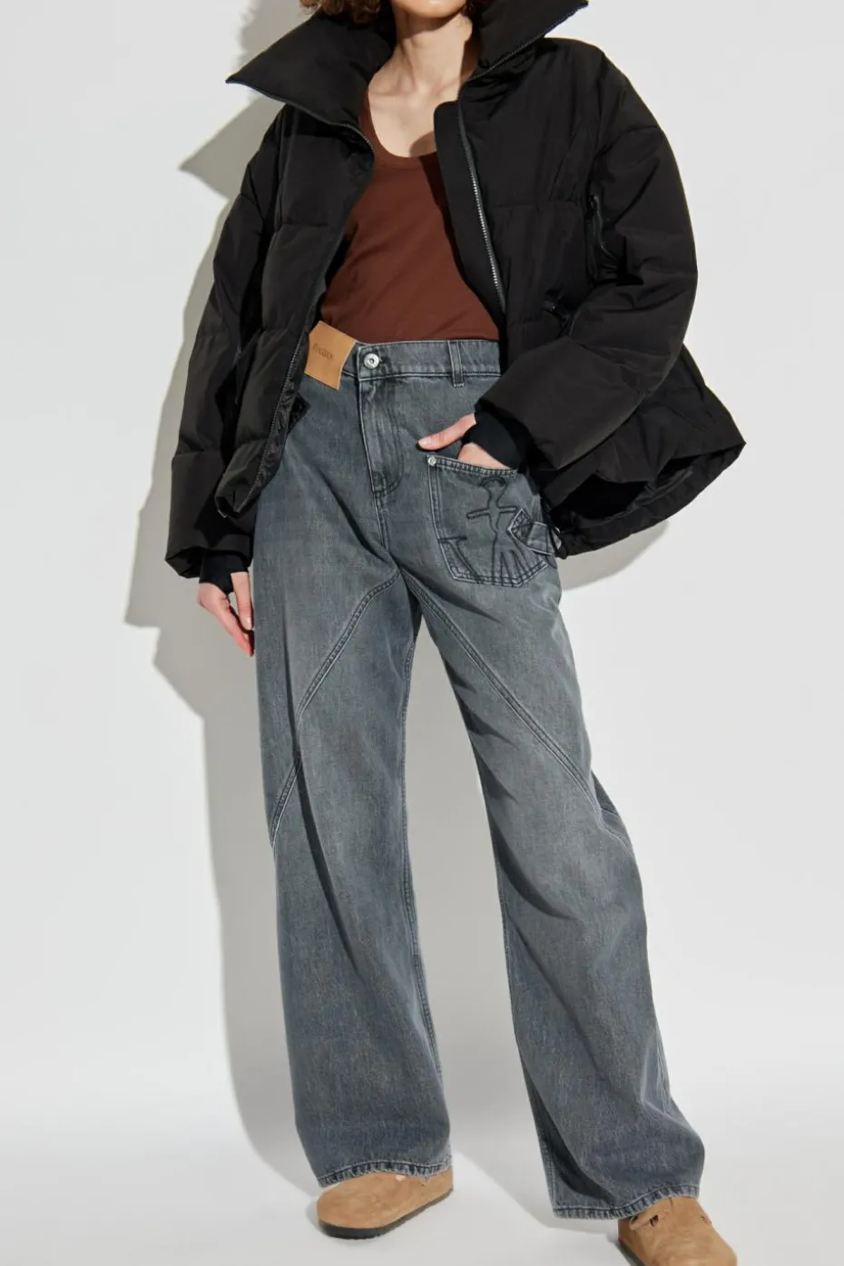 Woolrich CZARNY Kurtka puchowa z kołnierzem