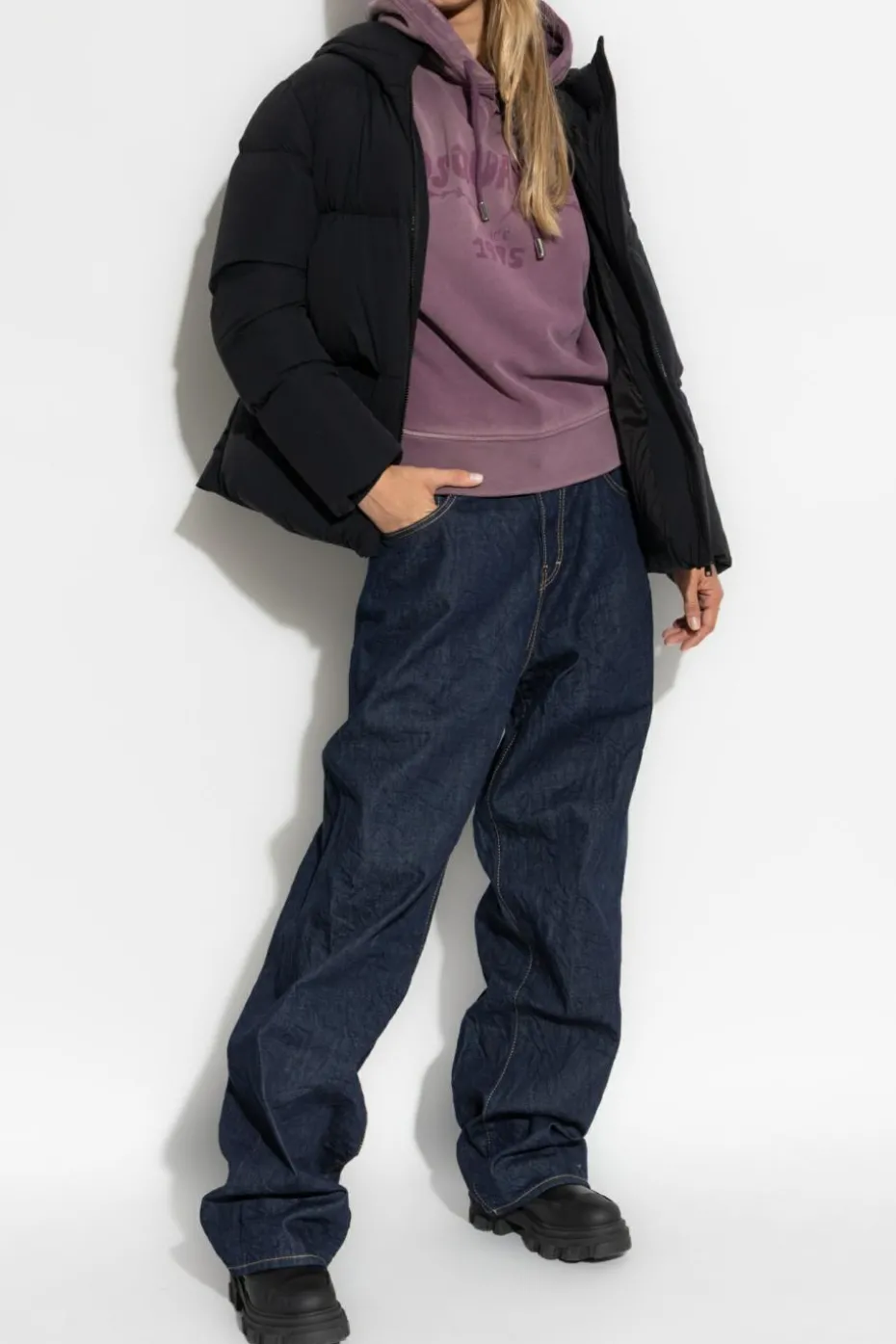 Woolrich CZARNY Kurtka puchowa z kapturem