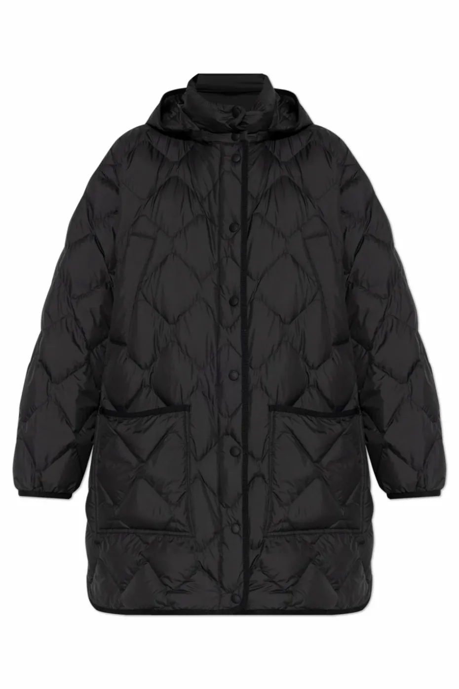 Woolrich CZARNY Kurtka puchowa z odpinanym kapturem