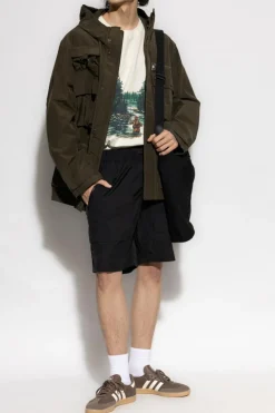 Woolrich CZARNY Szorty z paskiem