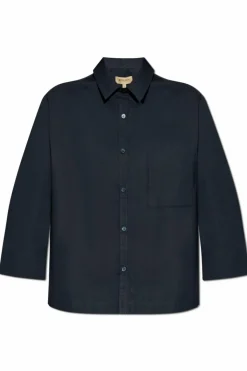 Woolrich GRANATOWY Bawełniana koszula