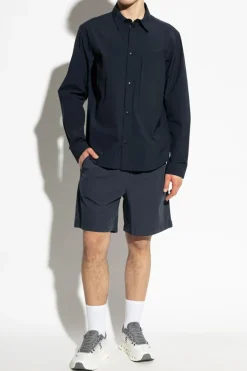 Woolrich GRANATOWY Koszula z kieszenią zapinaną na zamek