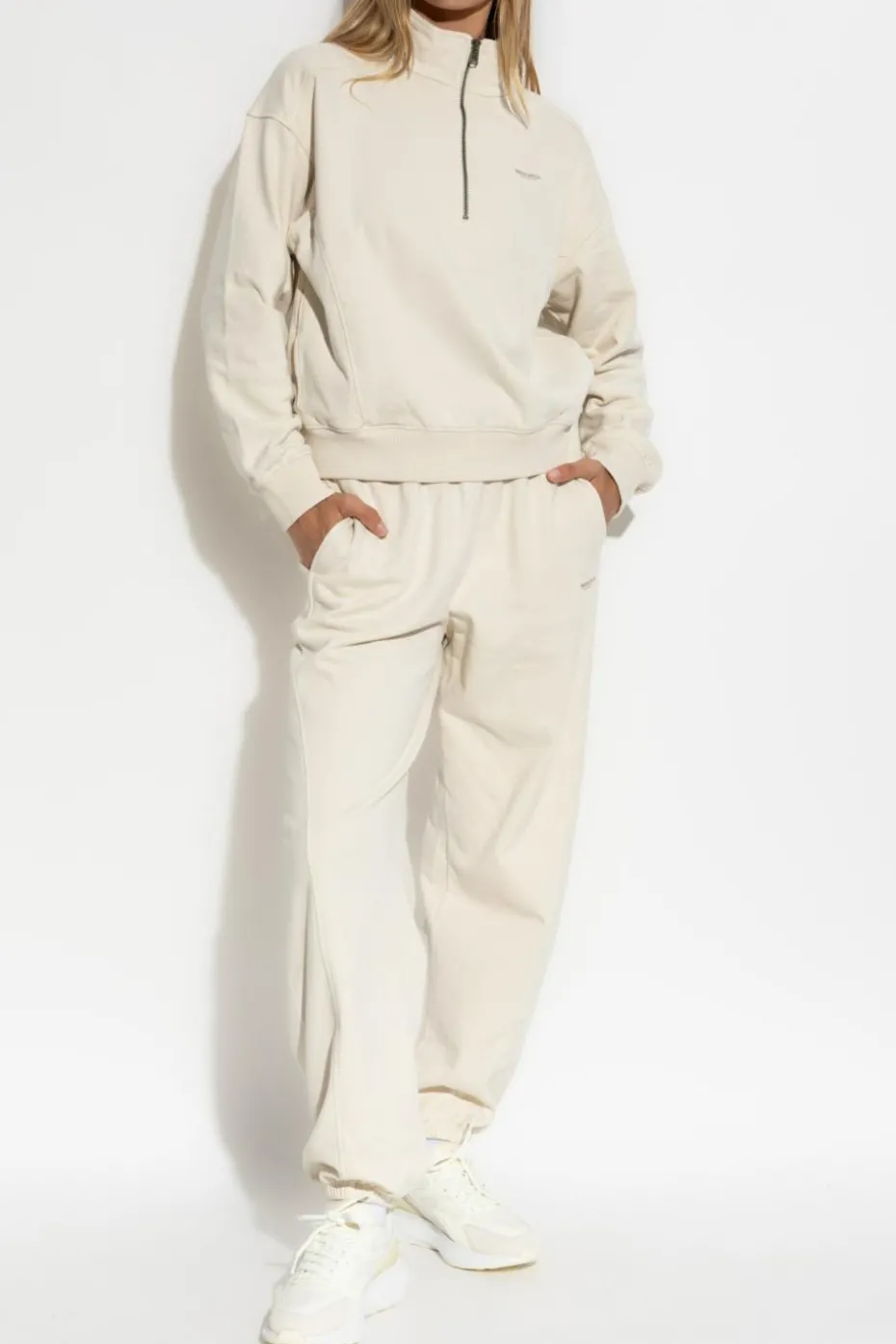 Woolrich kremowy Bluza z nadrukowanym logo