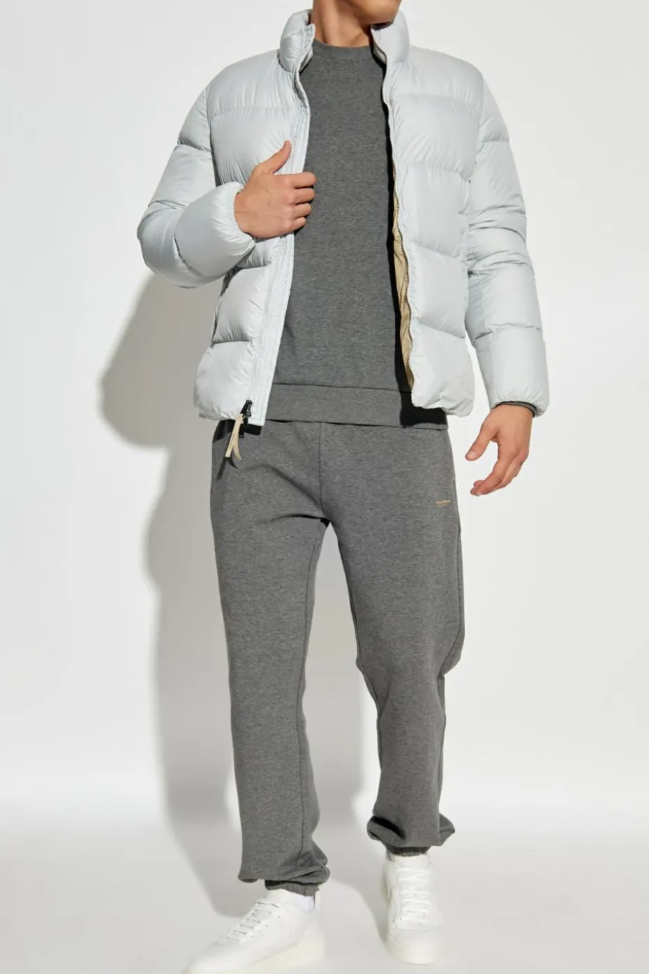 Woolrich SZARY Kurtka puchowa ze stójką