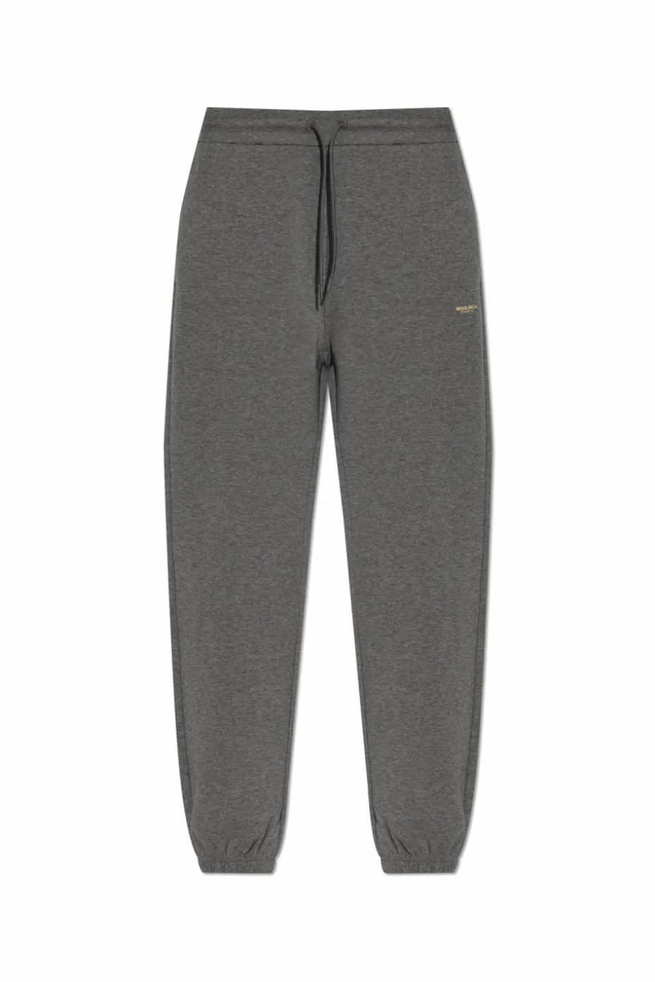 Woolrich SZARY Spodnie dresowe z nadrukowanym logo