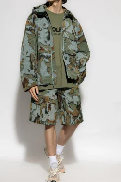 Woolrich ZIELONY Szorty typu `cargo`