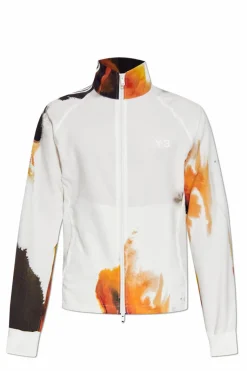 Y-3 BIAŁY Bluza ze stójką