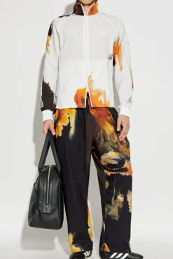 Y-3 BIAŁY Bluza ze stójką