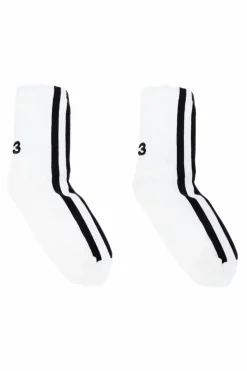 Y-3 BIAŁY Skarpety ze wzorem