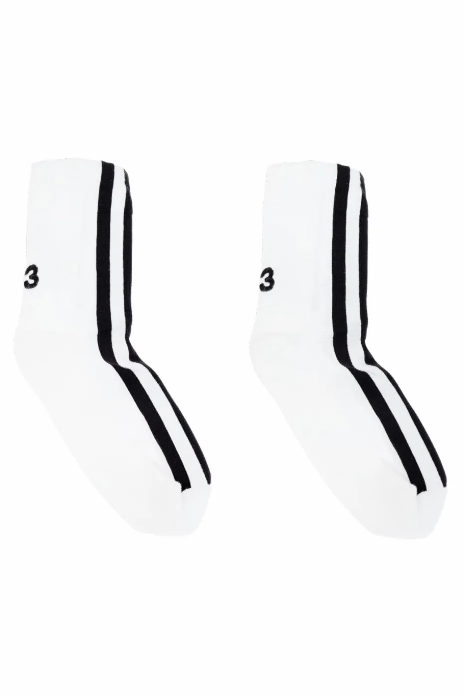 Y-3 BIAŁY Skarpety ze wzorem