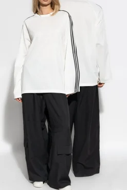 Y-3 BIAŁY T-shirt typu `oversize`